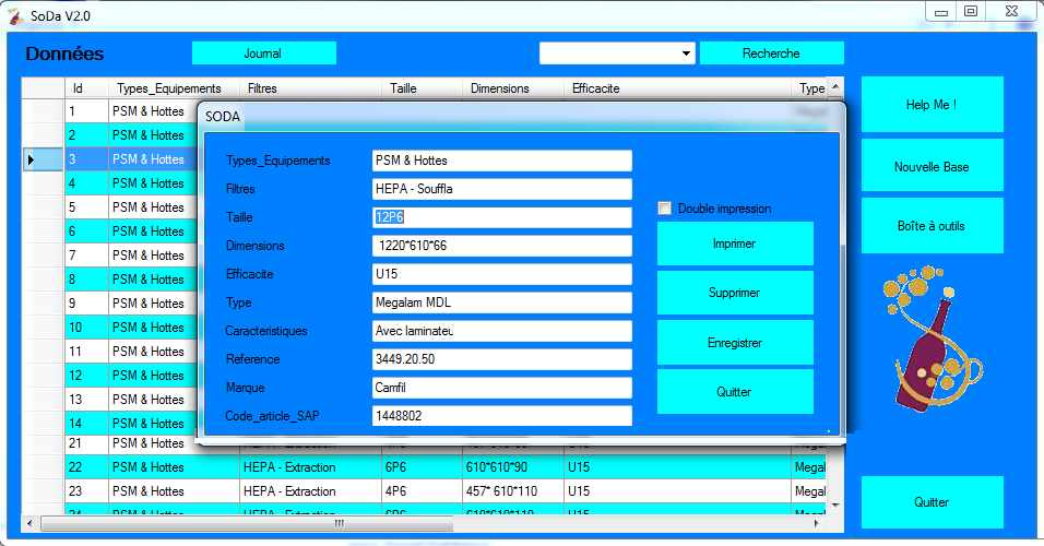 logiciel de gestion de données