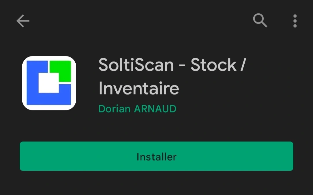 Application SOLTISCAN Android Playstore